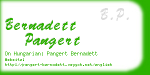 bernadett pangert business card